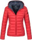 Marikoo Lucy Damen Steppjacke Übergangsjacke B651 Rot Größe L - Gr. 40