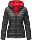 Marikoo Lucy Damen Steppjacke Übergangsjacke B651 Anthrazit Größe XS - Gr. 34