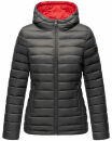 Marikoo Lucy Damen Steppjacke Übergangsjacke B651 Anthrazit Größe XS - Gr. 34