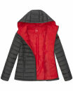 Marikoo Lucy Damen Steppjacke Übergangsjacke B651 Anthrazit Größe XS - Gr. 34