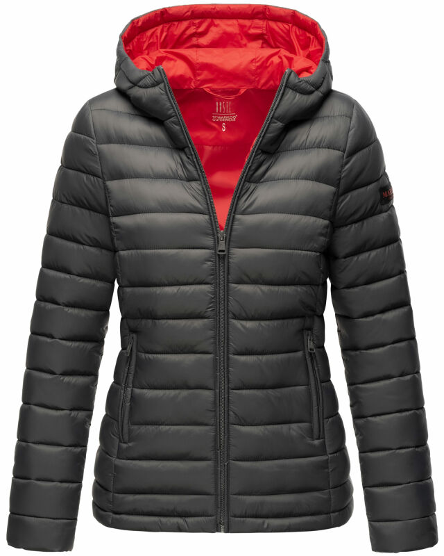 Marikoo Lucy Damen Steppjacke Übergangsjacke B651 Anthrazit Größe S - Gr. 36