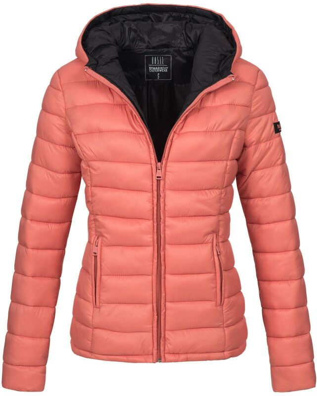 Marikoo Lucy Damen Steppjacke Übergangsjacke B651 Coral Größe L - Gr. 40