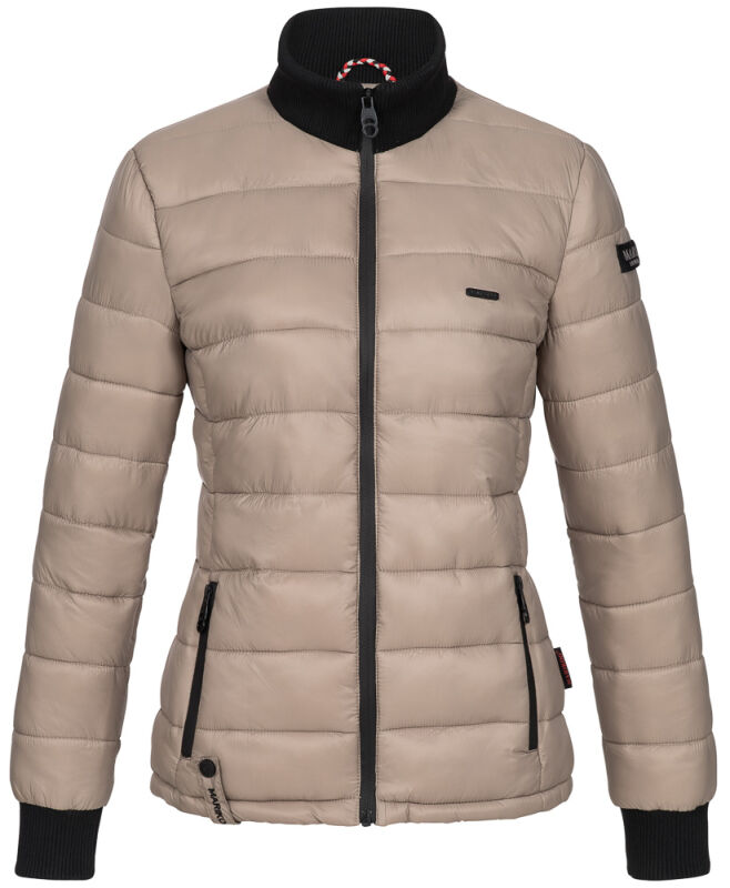 Marikoo Fiona Damen Stepp Jacke Übergangsjacke B653 Taupe Größe S - Gr. 36