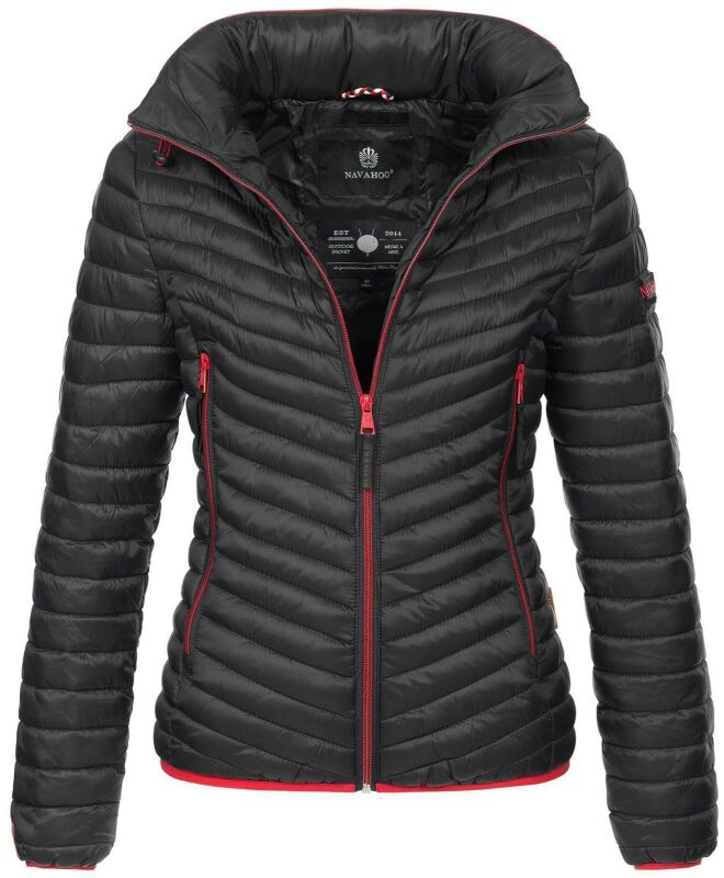 Navahoo Pari Damen leichte Übergangs-Steppjacke B654 Schwarz Größe XS - Gr. 34