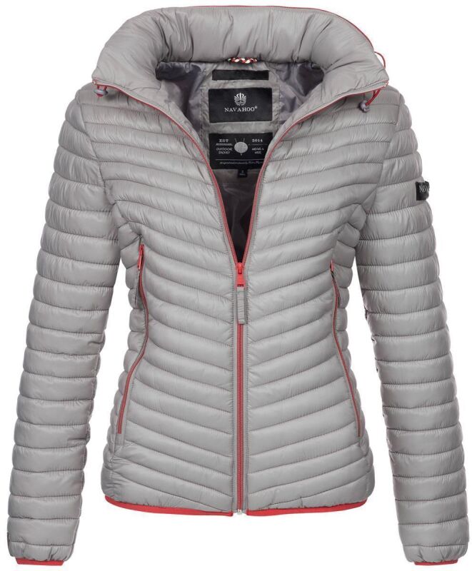 Navahoo Pari Damen leichte Übergangs-Steppjacke Grau Größe L - Gr. 40