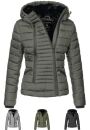 Navahoo Tabea Damen Designer Winter Stepp Jacke mit Teddyfell B656