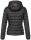 Navahoo Tabea Damen Designer Winter Stepp Jacke mit Teddyfell B656 Schwarz Größe S - Gr. 36