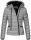 Navahoo Tabea Damen Designer Winter Stepp Jacke mit Teddyfell B656 Grau Größe XS - Gr. 34