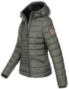 Navahoo Tabea Damen Designer Winter Stepp Jacke mit Teddyfell B656 Anthrazit Größe S - Gr. 36