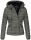 Navahoo Tabea Damen Designer Winter Stepp Jacke mit Teddyfell B656 Anthrazit Größe S - Gr. 36