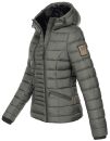 Navahoo Tabea Damen Designer Winter Stepp Jacke mit Teddyfell B656 Anthrazit Größe XL - Gr. 42