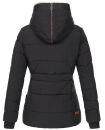 Marikoo Nekoo warm gefütterte Damen Winter Jacke mit Kunstfell B658 Schwarz Größe XS - Gr. 34