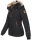 Marikoo Nekoo warm gefütterte Damen Winter Jacke mit Kunstfell B658 Schwarz Größe S - Gr. 36