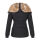 Marikoo Nekoo warm gefütterte Damen Winter Jacke mit Kunstfell B658 Schwarz Größe XXL - Gr. 44