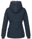 Marikoo Nekoo warm gefütterte Damen Winter Jacke mit Kunstfell B658 Navy Größe XS - Gr. 34