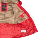 Marikoo Nekoo warm gefütterte Damen Winter Jacke mit Kunstfell B658 Rot Größe XS - Gr. 34