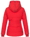 Marikoo Nekoo warm gefütterte Damen Winter Jacke mit Kunstfell B658 Rot Größe S - Gr. 36