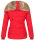 Marikoo Nekoo warm gefütterte Damen Winter Jacke mit Kunstfell B658 Rot Größe S - Gr. 36