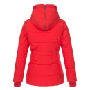 Marikoo Nekoo warm gefütterte Damen Winter Jacke mit Kunstfell B658 Rot Größe L - Gr. 40