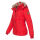 Marikoo Nekoo warm gefütterte Damen Winter Jacke mit Kunstfell B658 Rot Größe L - Gr. 40
