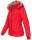 Marikoo Nekoo warm gefütterte Damen Winter Jacke mit Kunstfell B658 Rot Größe XXL - Gr. 44