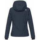 Marikoo Erdbeere Designer Damen Winter leicht gefüttert mit Kapuze B659 Navy Größe S - Gr. 36