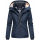 Marikoo Erdbeere Designer Damen Winter leicht gefüttert mit Kapuze B659 Navy Größe XL - Gr. 42