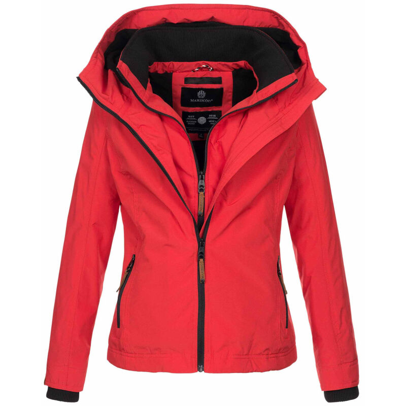 Marikoo Erdbeere Designer Damen Winter leicht gefüttert mit Kapuze B659 Rot Größe M - Gr. 38