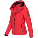 Marikoo Erdbeere Designer Damen Winter leicht gefüttert mit Kapuze B659 Rot Größe XL - Gr. 42