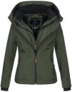 Marikoo Erdbeere Designer Damen Winter leicht gefüttert mit Kapuze B659 Olive Größe S - Gr. 36