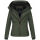 Marikoo Erdbeere Designer Damen Winter leicht gefüttert mit Kapuze B659 Olive Größe XL - Gr. 42