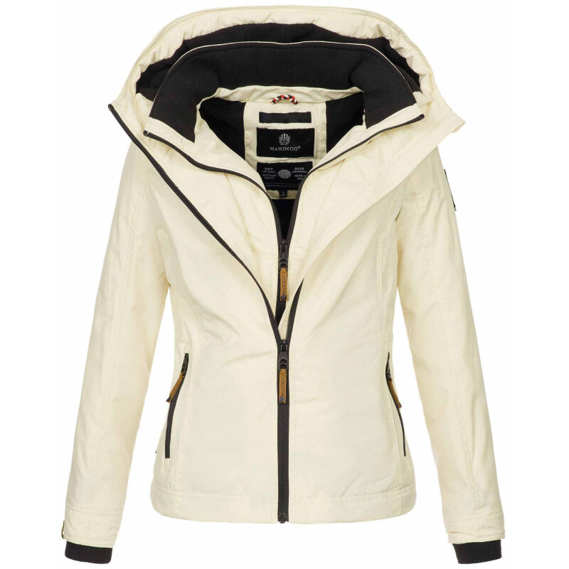 Marikoo Erdbeere Designer Damen Winter leicht gefüttert mit Kapuze B659 Beige Größe M - Gr. 38