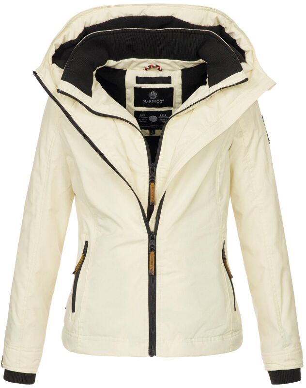 Marikoo Erdbeere Designer Damen Winter leicht gefüttert mit Kapuze B659 Beige Größe L - Gr. 40