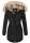 Navahoo warme Damen Winter Jacke lang mit Kunstfell B660 Schwarz Größe XS - Gr. 34