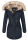 Navahoo warme Damen Winter Jacke lang mit Kunstfell B660 Navy Größe S - Gr. 36