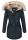 Navahoo warme Damen Winter Jacke lang mit Kunstfell B660 Navy Größe L - Gr. 40