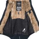 Navahoo warme Damen Winter Jacke lang mit Kunstfell B660 Navy Größe XL - Gr. 42