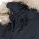 Navahoo warme Damen Winter Jacke lang mit Kunstfell B660 Navy Größe XXL - Gr. 44