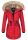 Navahoo warme Damen Winter Jacke lang mit Kunstfell B660 Rot Größe M - Gr. 38