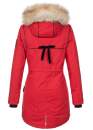 Navahoo warme Damen Winter Jacke lang mit Kunstfell B660 Rot Größe L - Gr. 40