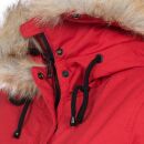 Navahoo warme Damen Winter Jacke lang mit Kunstfell B660 Rot Größe L - Gr. 40