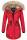 Navahoo warme Damen Winter Jacke lang mit Kunstfell B660 Rot Größe XL - Gr. 42