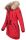 Navahoo warme Damen Winter Jacke lang mit Kunstfell B660 Rot Größe XL - Gr. 42