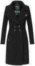 Navahoo Wooly Damen Trenchcoat Winter Mantel B661 Schwarz Größe XS - Gr. 34