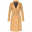 Navahoo Wooly Damen Trenchcoat Winter Mantel B661 Camel Größe M - Gr. 38