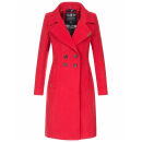 Navahoo Wooly Damen Trenchcoat Winter Mantel B661 Rot Größe S - Gr. 36