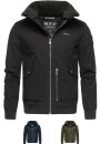 Navahoo Herren kurze Piloten Winter Jacke mit Teddyfell und Hochkragen B663