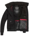 Navahoo Herren kurze Piloten Winter Jacke mit Teddyfell und Hochkragen B663 Schwarz Größe XXXL - Gr. 3XL