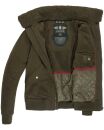 Navahoo Herren kurze Piloten Winter Jacke mit Teddyfell und Hochkragen B663 Dunkelgrün Größe XXL - Gr. 2XL