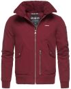 Navahoo Herren kurze Piloten Winter Jacke mit Teddyfell und Hochkragen B663 Bordeaux Größe XXL - Gr. 2XL